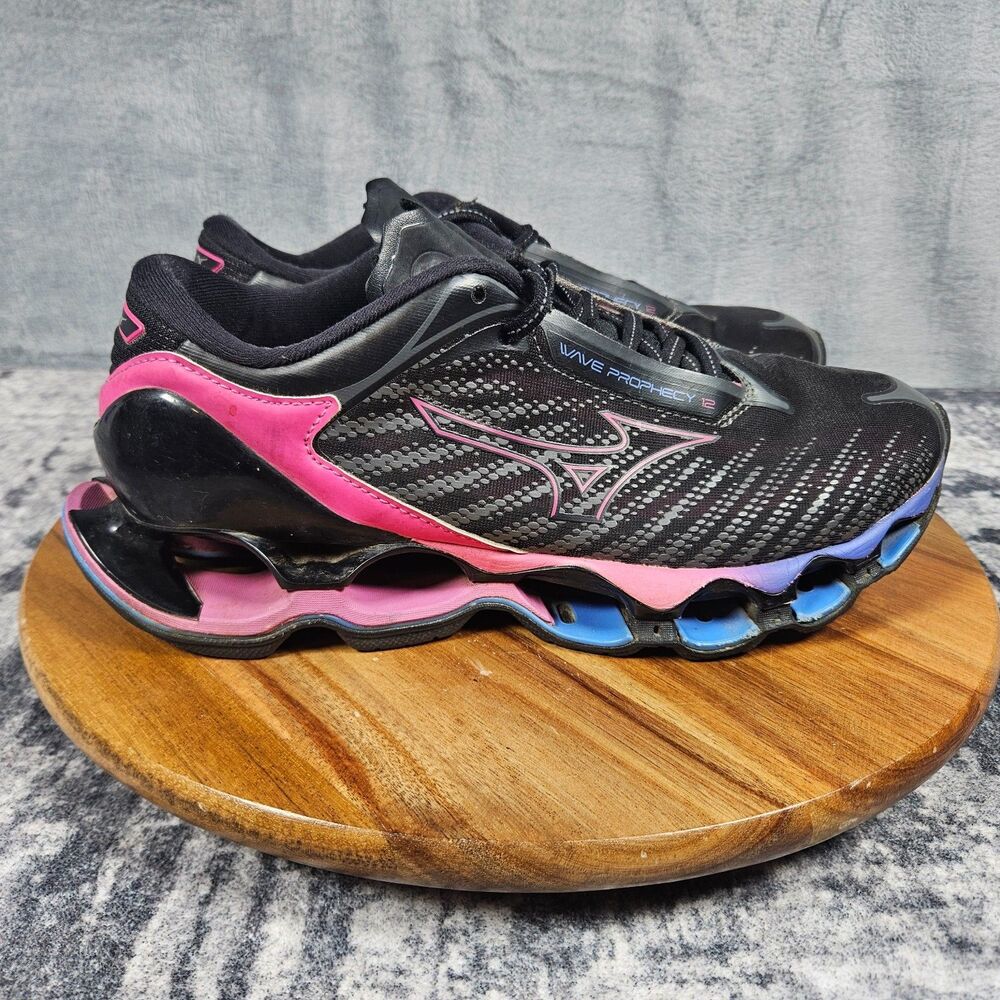 Mizuno Wave Prophecy 12 Women's Size 9.5 Black Running Shoes Sneakers Athletic